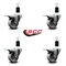 Service Caster 3'' Semi Steel Swivel 1-1/2'' Expanding Stem Caster Set Total Lock Brake, 4PK SCC-EXTTL20S314-SSS-112-4 - alternate 2